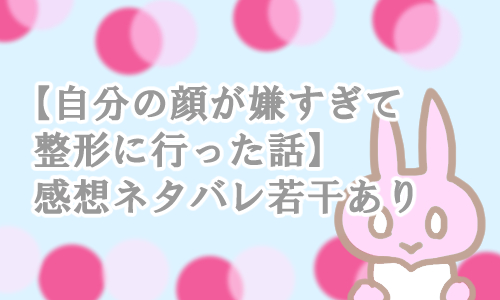 自分の顔が嫌すぎて整形 ネタバレ 感想