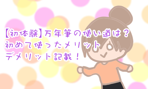 万年筆 初心者 使ってみた感想